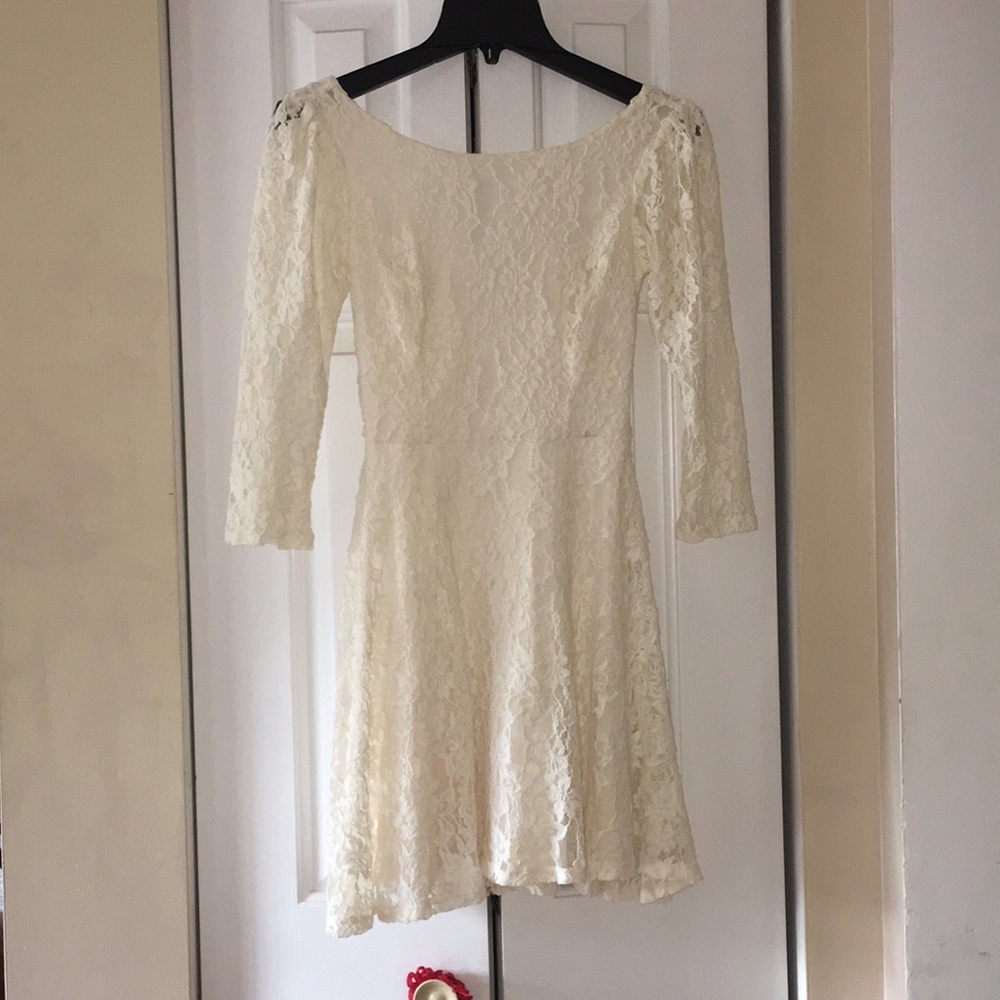 Cream  Lace Dress